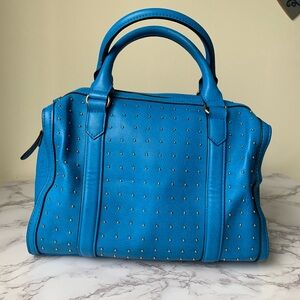 Blue Studded Women's Bag